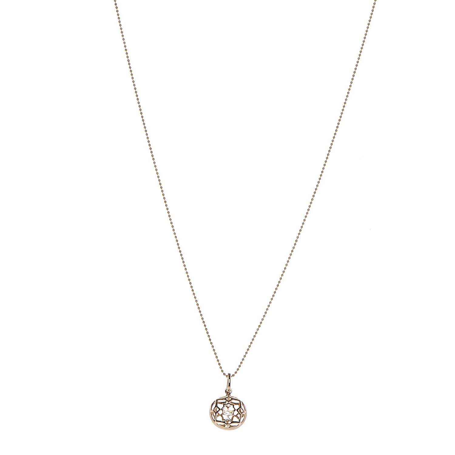 Tiffany 18K Yellow Gold Paloma Picasso Zellige Medallion Pendant Necklace 1 of 4