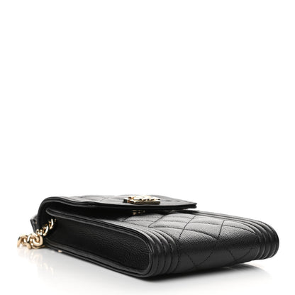 Chanel Caviar Quilted Boy Phone Holder Black 4 of 12