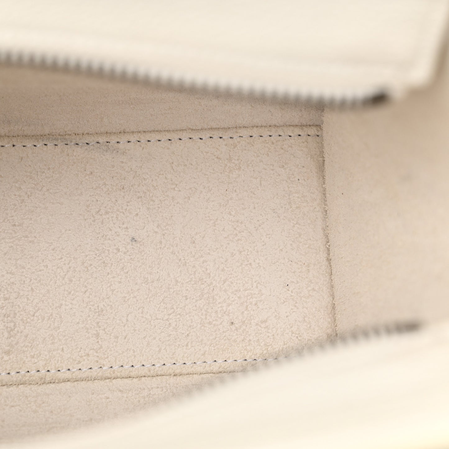 Drummed Calfskin Nano Luggage White