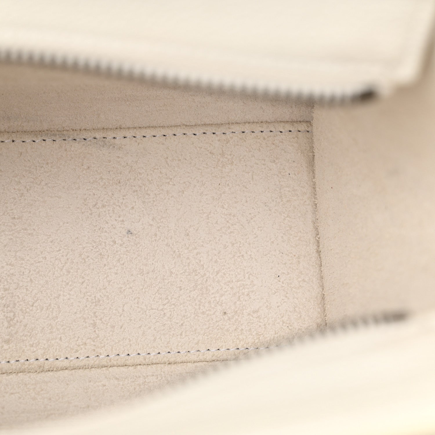 Celine Drummed Calfskin Nano Luggage White 12 of 15