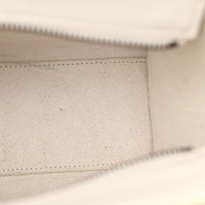 Celine Drummed Calfskin Nano Luggage White 12 of 15