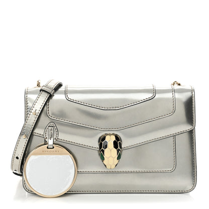 Bulgari Metallic Serpenti Forever Small Shoulder Bag Silver 3 of 11