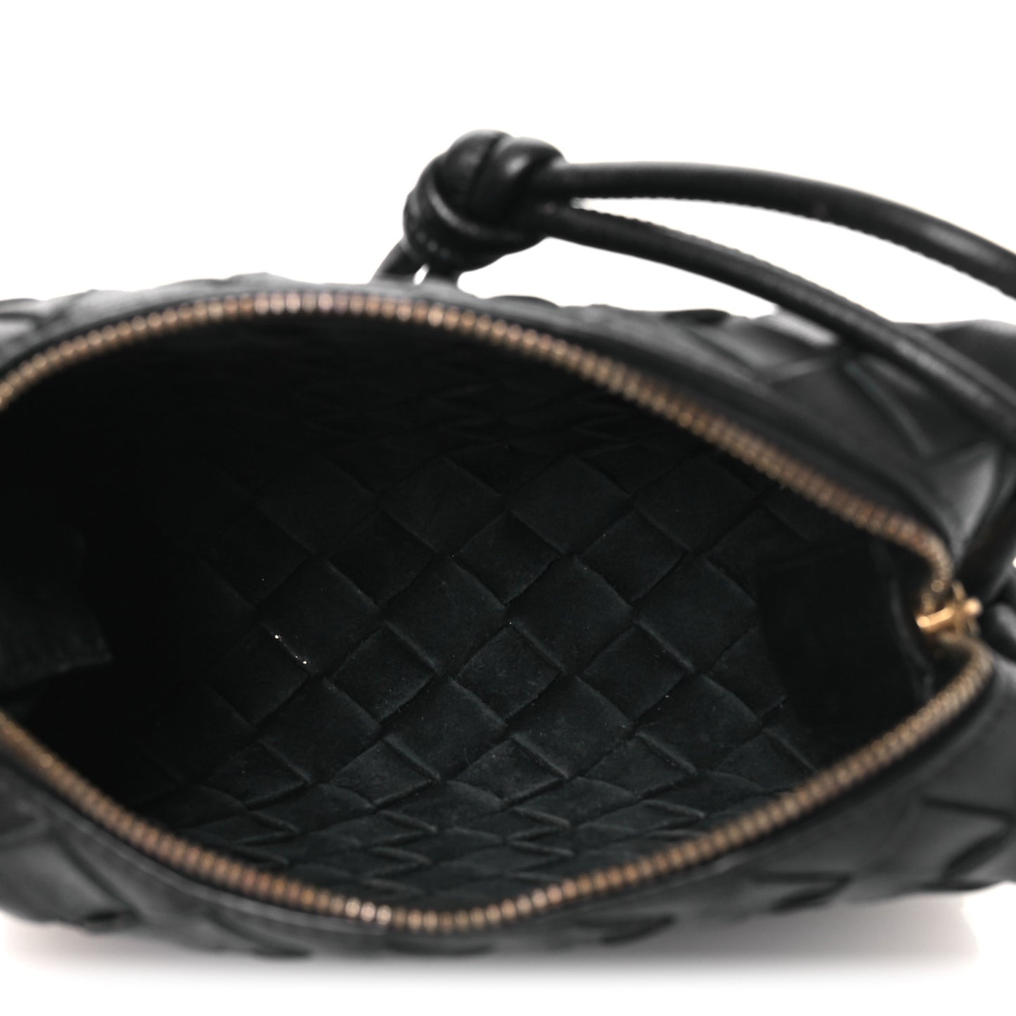 Nappa Intrecciato Mini Loop Camera Bag Black