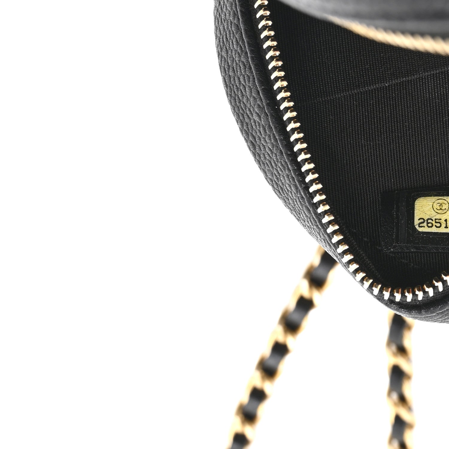 Chanel Caviar Quilted Round Filigree Crossbody Black 7 of 11