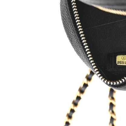 Chanel Caviar Quilted Round Filigree Crossbody Black 7 of 11