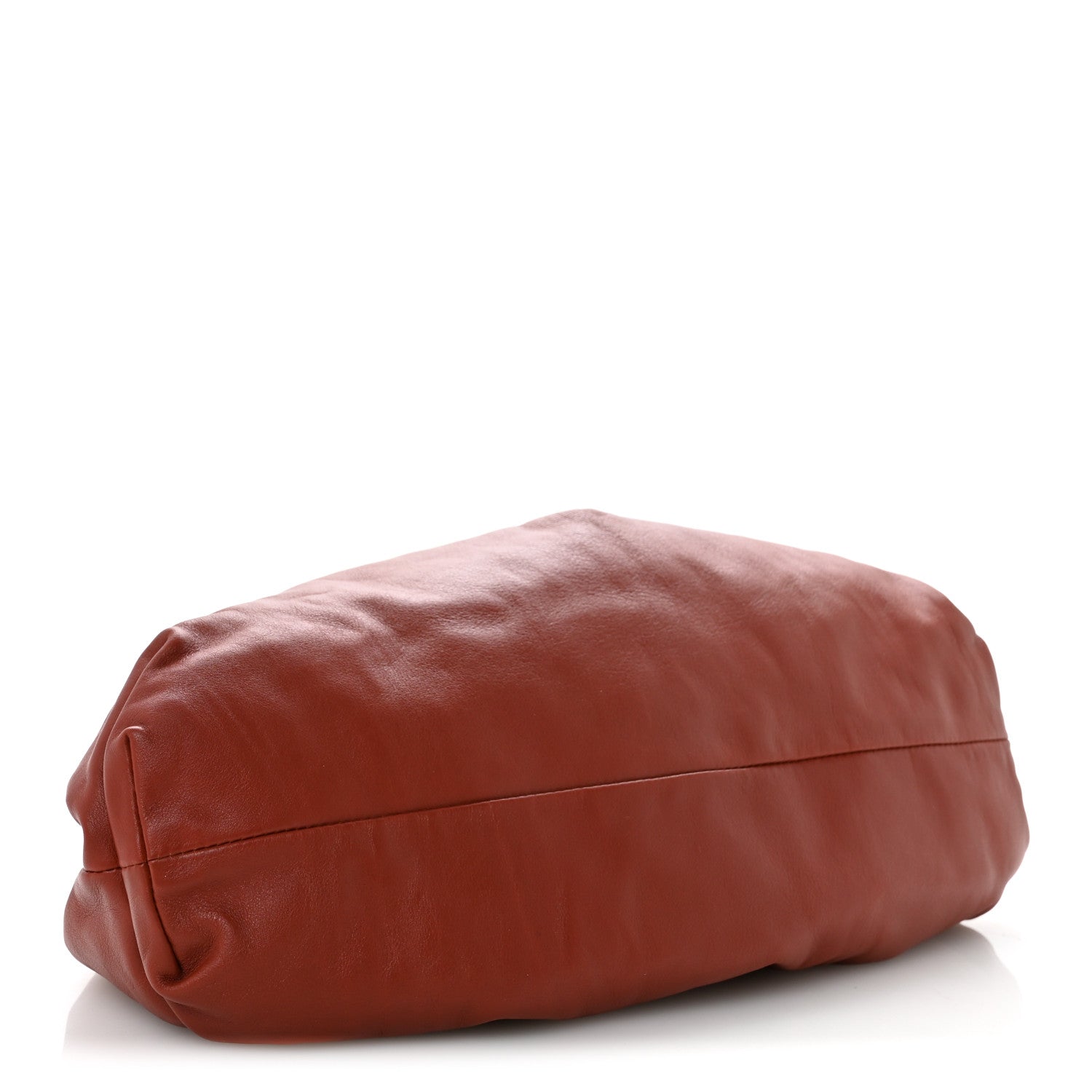 Bottega Veneta Smooth Butter Calf The Pouch Oversized Clutch Rust 4 of 12