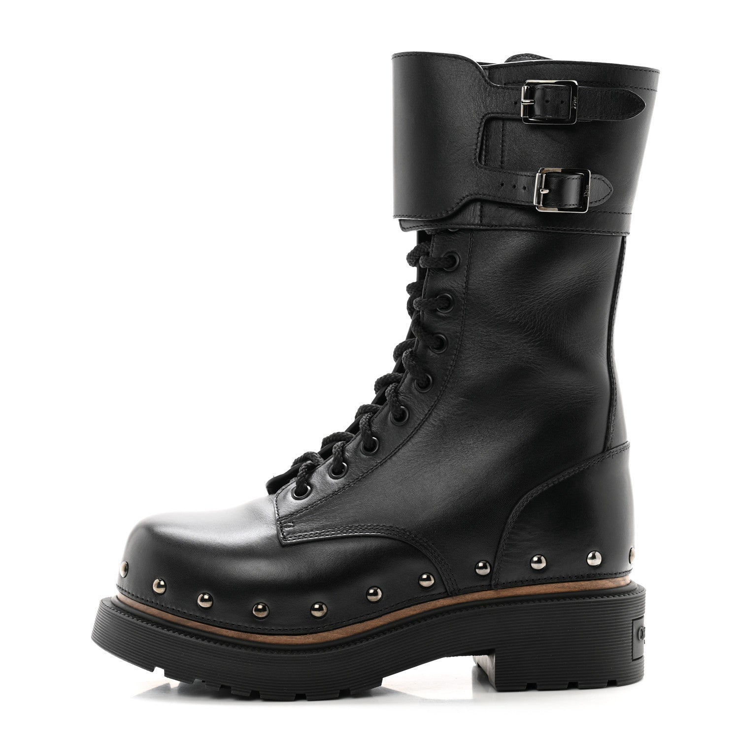 Christian Dior Calfskin Diorquake 25mm Combat Boots 36 Black 1 of 13