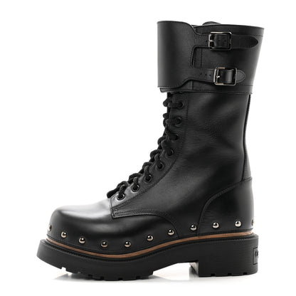Christian Dior Calfskin Diorquake 25mm Combat Boots 36 Black 1 of 13