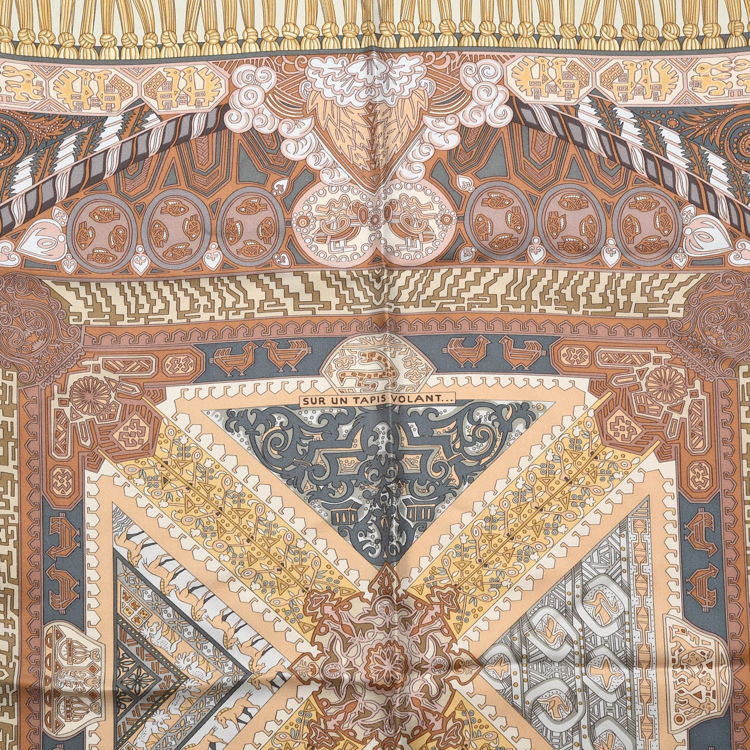 Hermes Silk Sur Un Tapis Volant Scarf 90 5 of 8