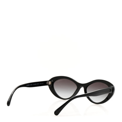 Chanel Acetate Oval Sunglasses 5416 Black Yellow 4 of 8