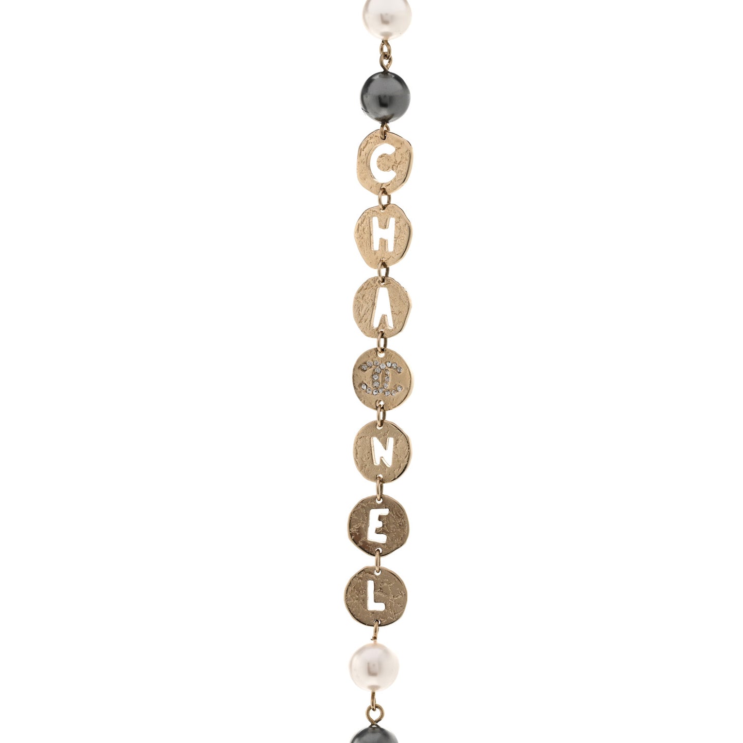 Pearl Papyrus Long Necklace Gold Pearly White Gold