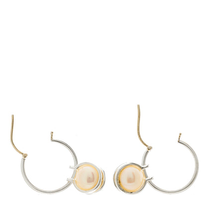 Tiffany Sterling Silver Pearl HardWear Hoop Earrings 3 of 4