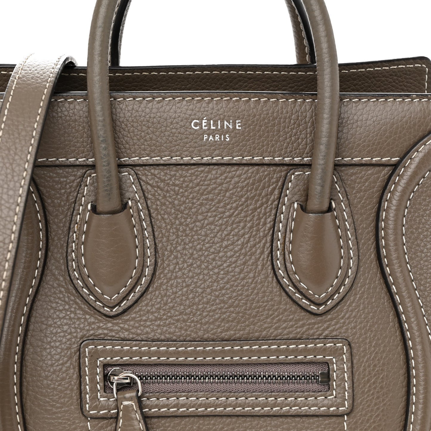 Drummed Calfskin Nano Luggage Souris