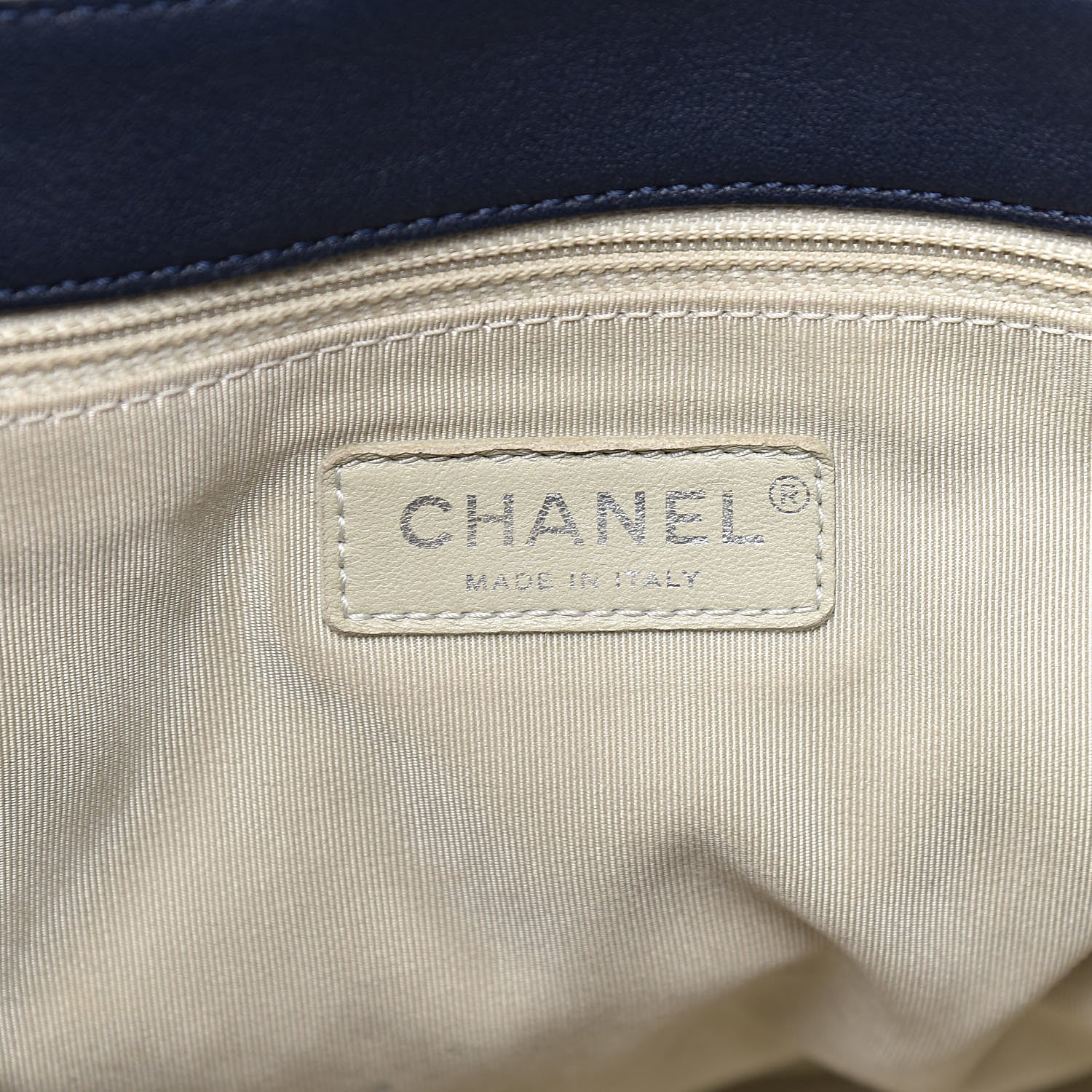 Chanel Washed Lambskin Quilted Chain Around Maxi Flap Dark Navy Blue 6 of 11