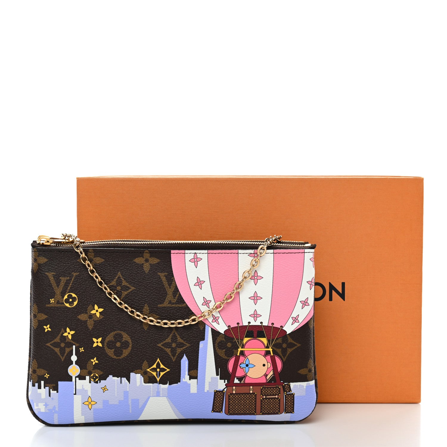 Louis Vuitton Monogram 2019 Christmas Animation Double Zip Pochette 11 of 11