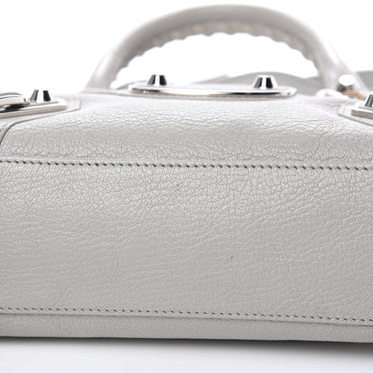 Balenciaga Chevre Silver Metallic Edge Hardware Mini City Gris Glace 10 of 13