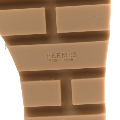 Hermes Calfskin Cork Eze 30 Sandals 38 Black 7 of 11
