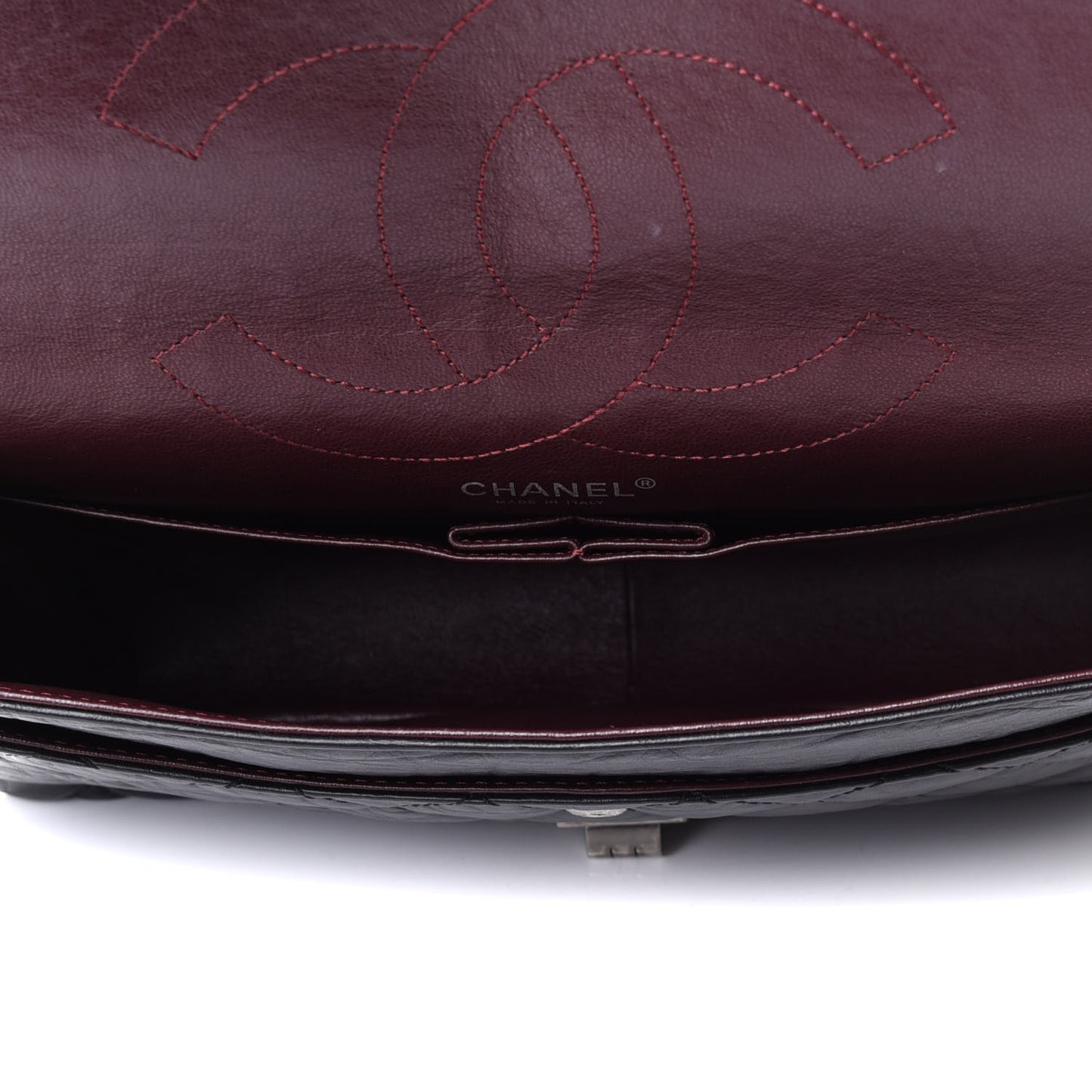 Aged Calfskin Quilted 2.55 Reissue 227 Flap Black