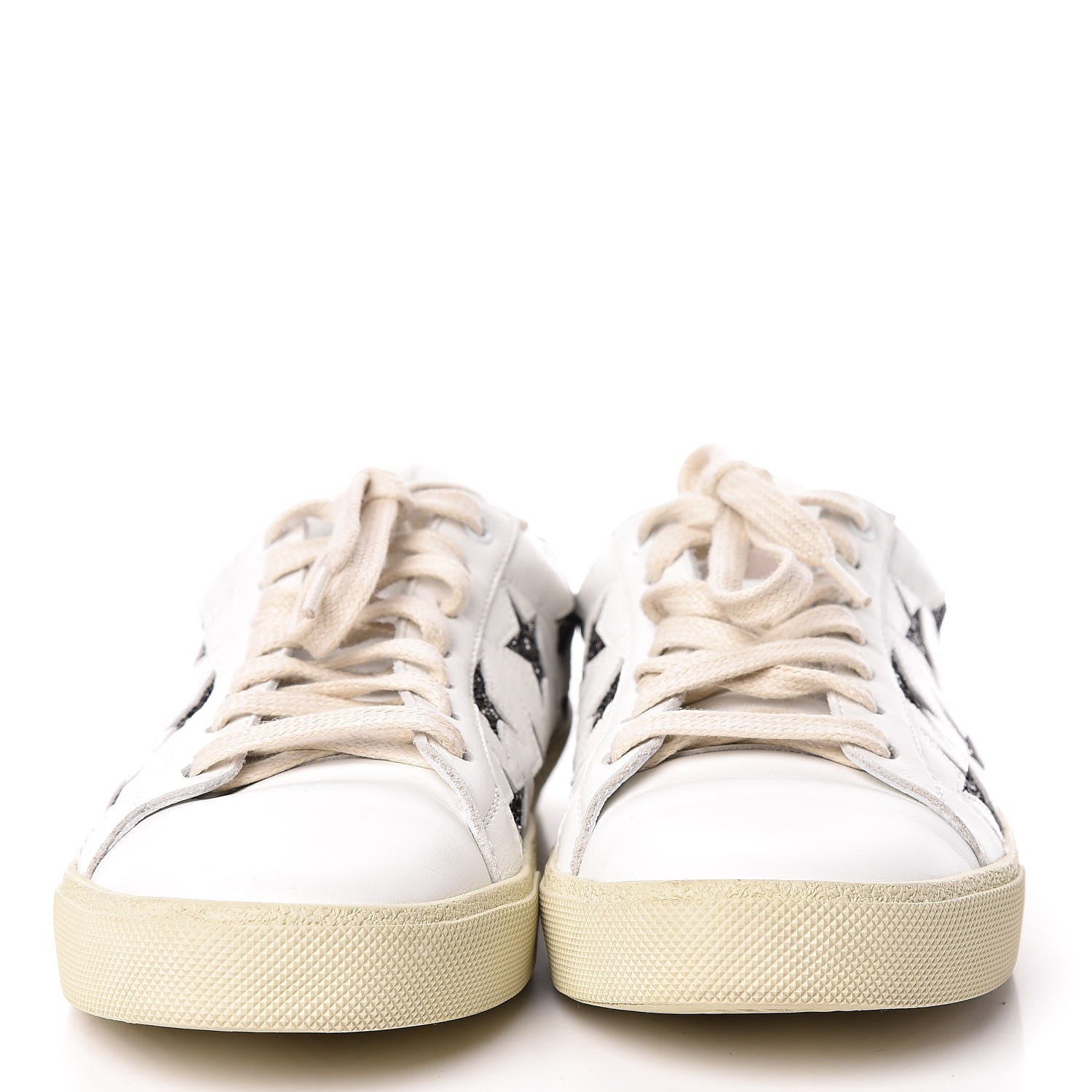 Saint Laurent Calfskin Star Court Sneakers 41 White Argent 2 of 15