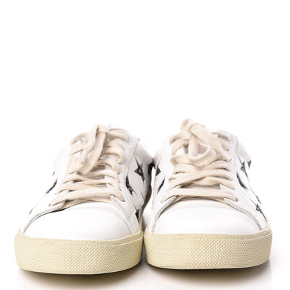 Saint Laurent Calfskin Star Court Sneakers 41 White Argent 2 of 15