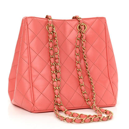 Chanel Calfskin Quilted Bucket Bag Pink 3 of 11