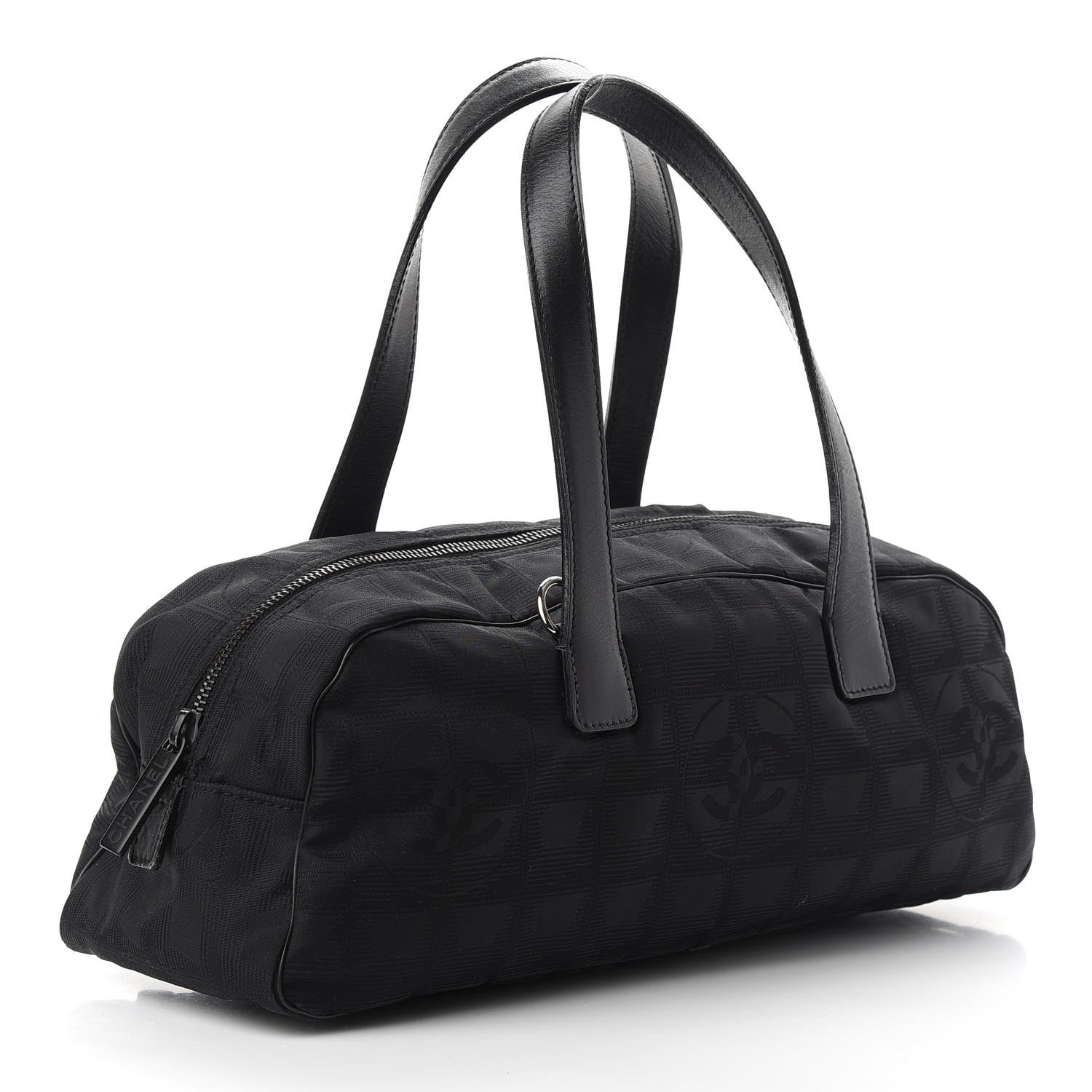 Chanel Nylon Travel Bowler Black 3 of 11