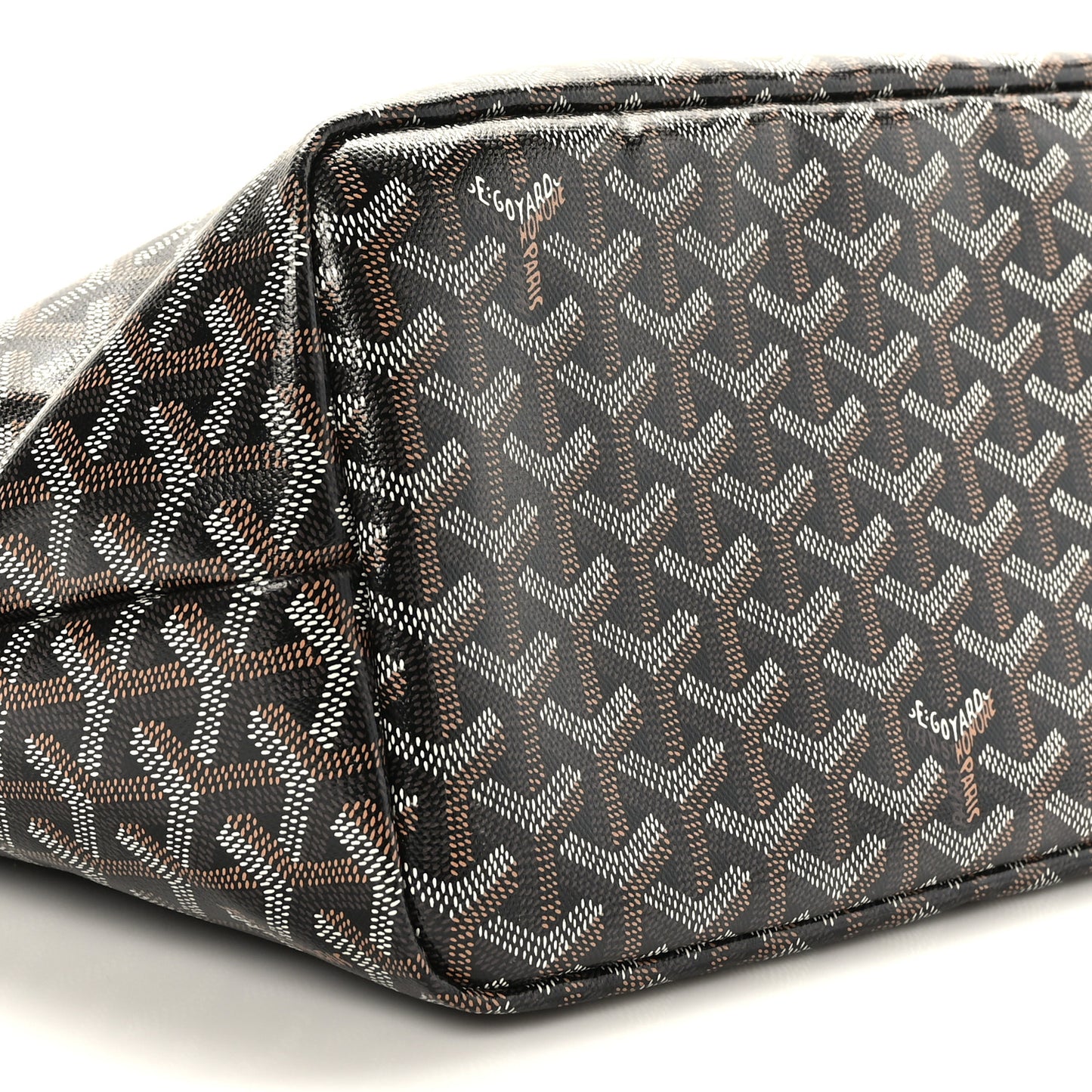 Goyardine Chien Gris Bag Black Gold