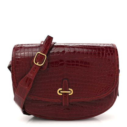 Hermes Crocodile Porosus Balle De Golf Rouge Vif 1 of 11