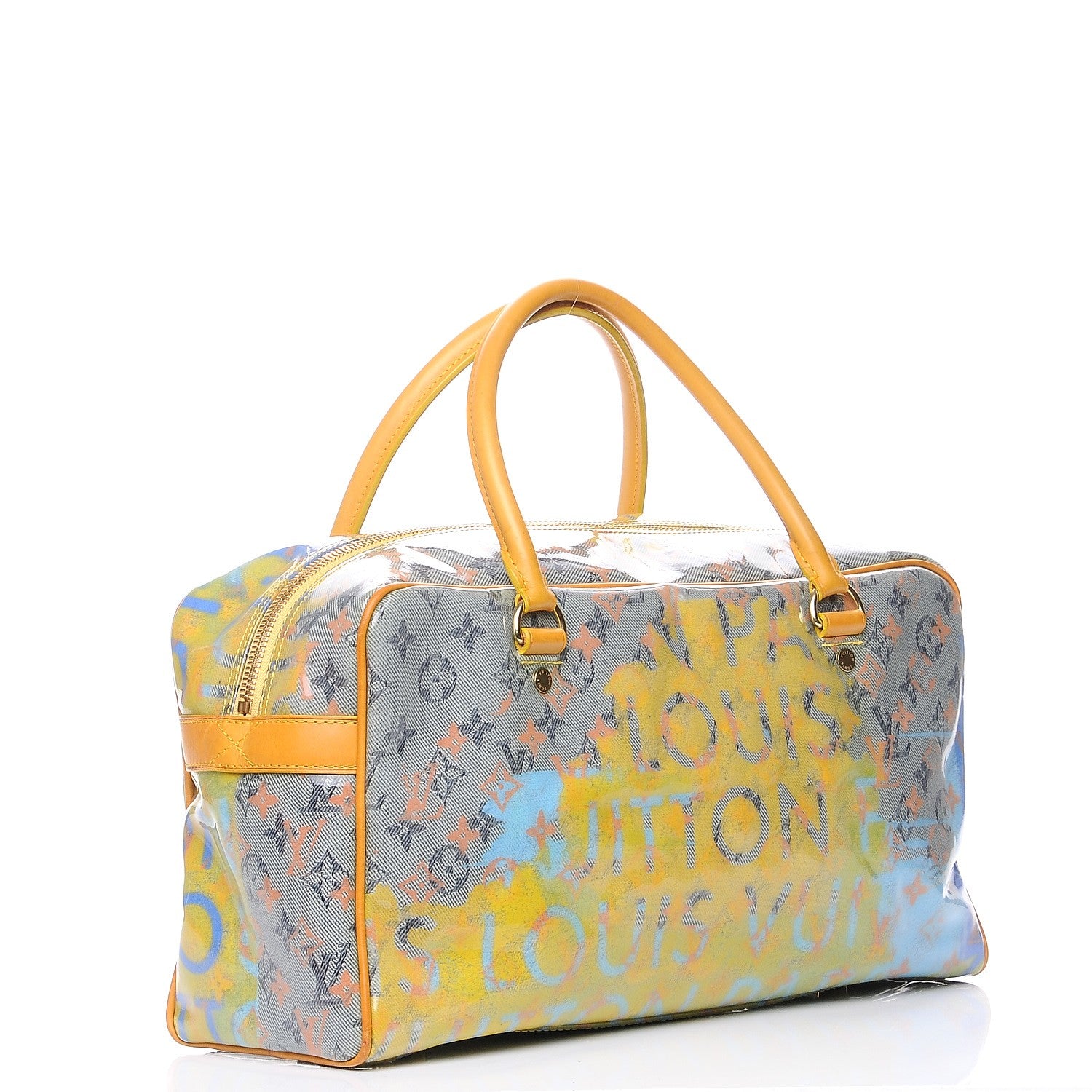 Louis Vuitton Monogram Pulp Defile Weekender PM Yellow 3 of 8