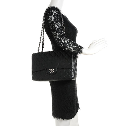 Chanel Caviar Quilted Jumbo Single Flap Black 2 of 8