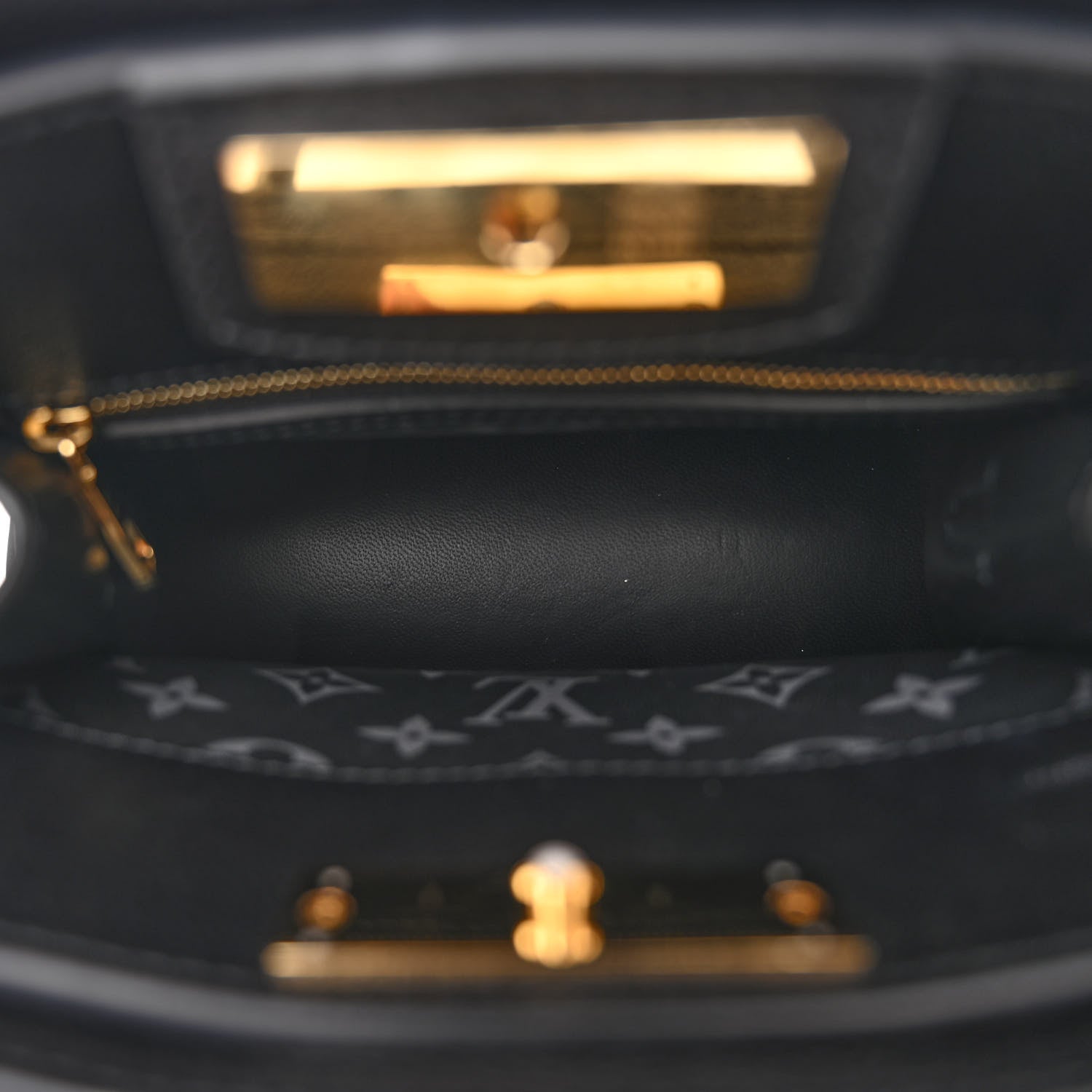 Louis Vuitton Calfskin Steamer PM  Black 5 of 9