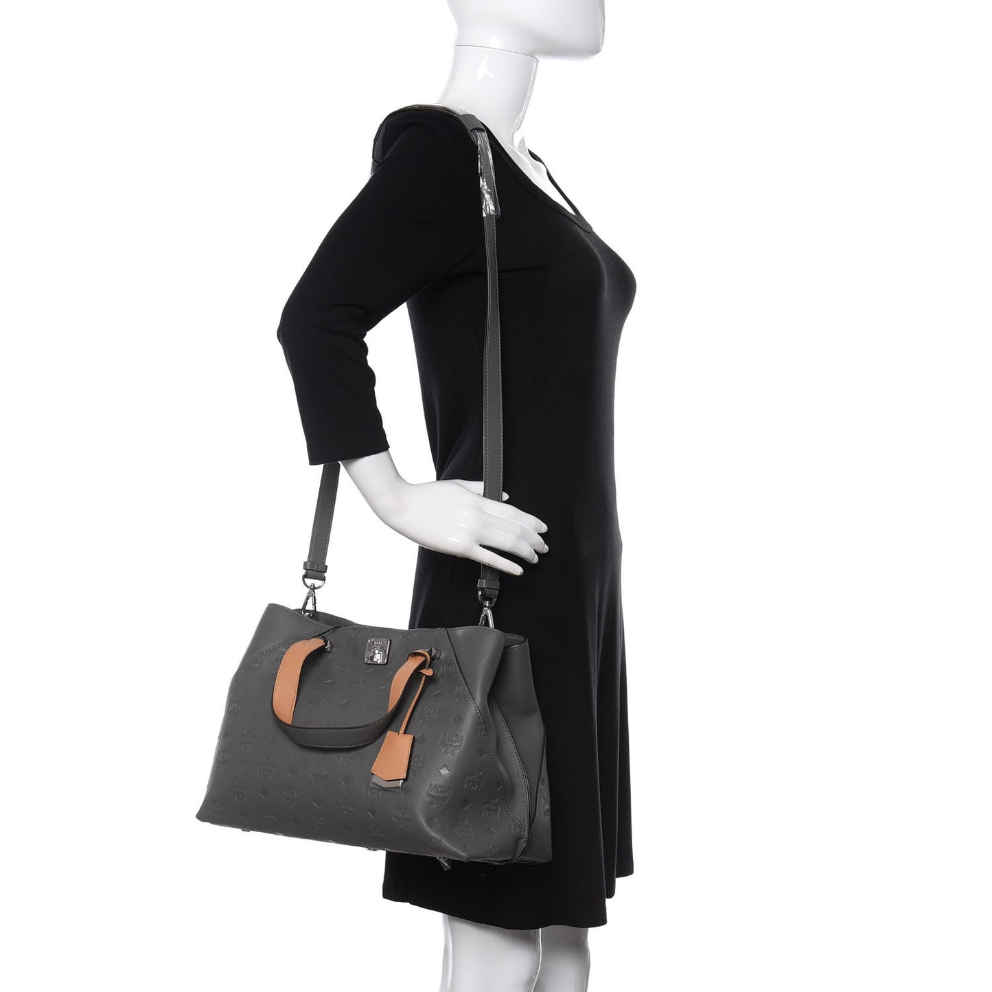 Calfskin Ottomar Monogram Large Essential Tote Charcoal