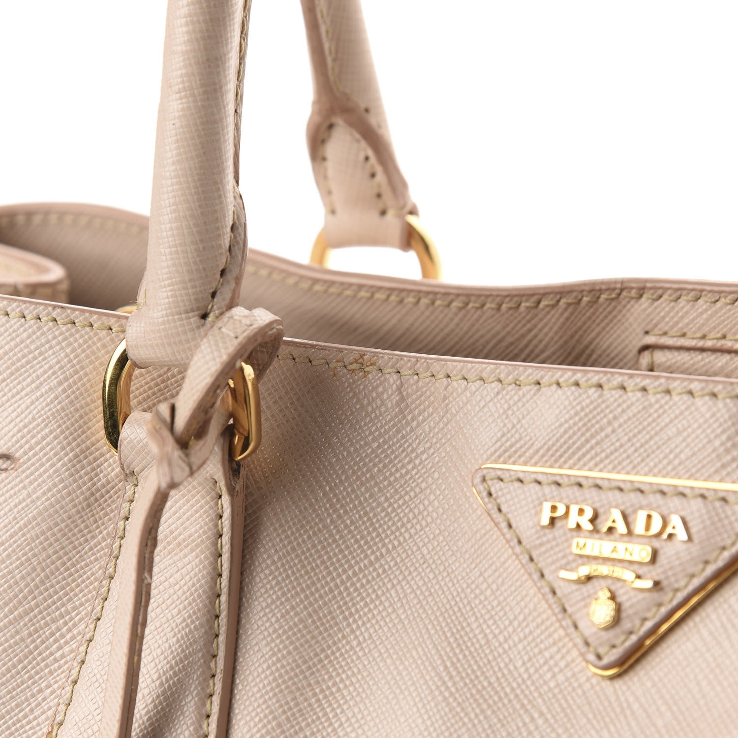 Prada Saffiano Lux Medium Tote Sabbia 9 of 14