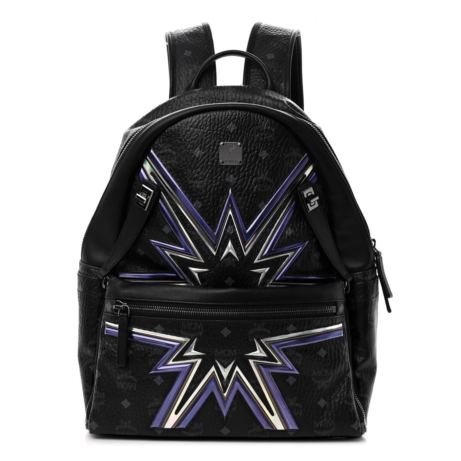 MCM Visetos Dual Stark Cyber Flash Backpack Black 1 of 11