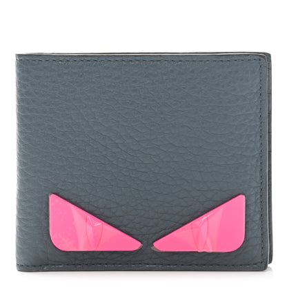 Fendi Cuoio Romano Fluo Metal Bug Eyes Bi-fold Wallet Tempesta Rosa Fluo 1 of 8