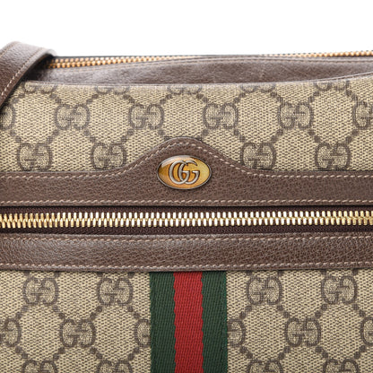 Gucci GG Supreme Monogram Web Small Ophidia Shoulder Bag Brown 10 of 11