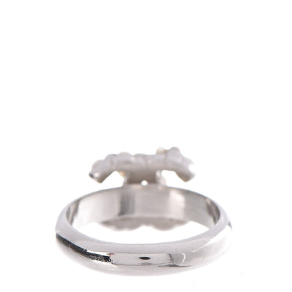 Chanel Pearl CC Ring 7 Silver 4 of 5