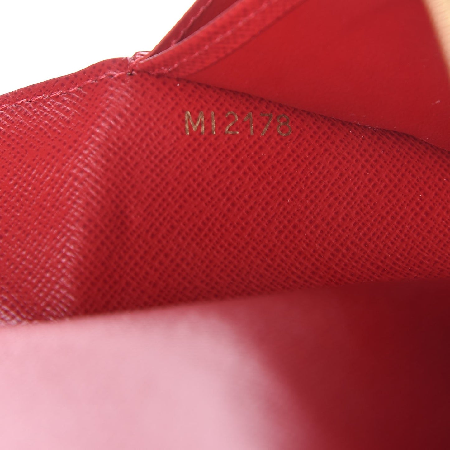 Damier Ebene Studded Sarah Wallet NM Cherry