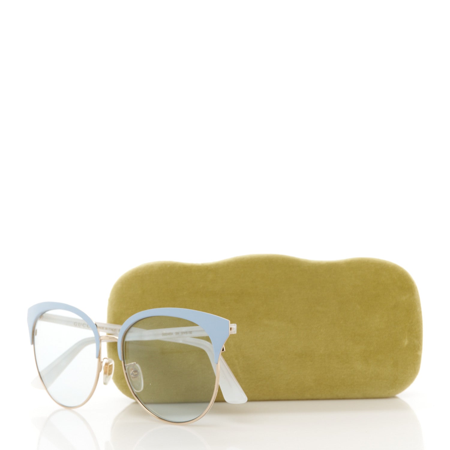 Gucci Round Metal GGG0246 Sunglasses Light Blue 8 of 8
