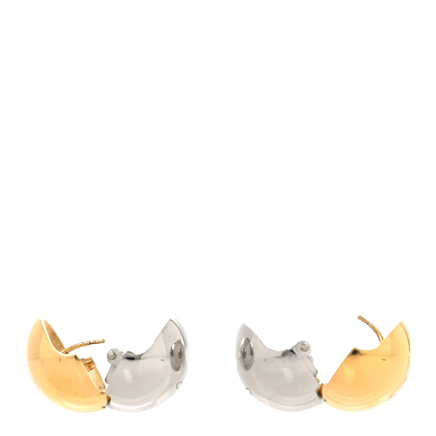 Metal Pearl Planete LV Earrings Gold Silver