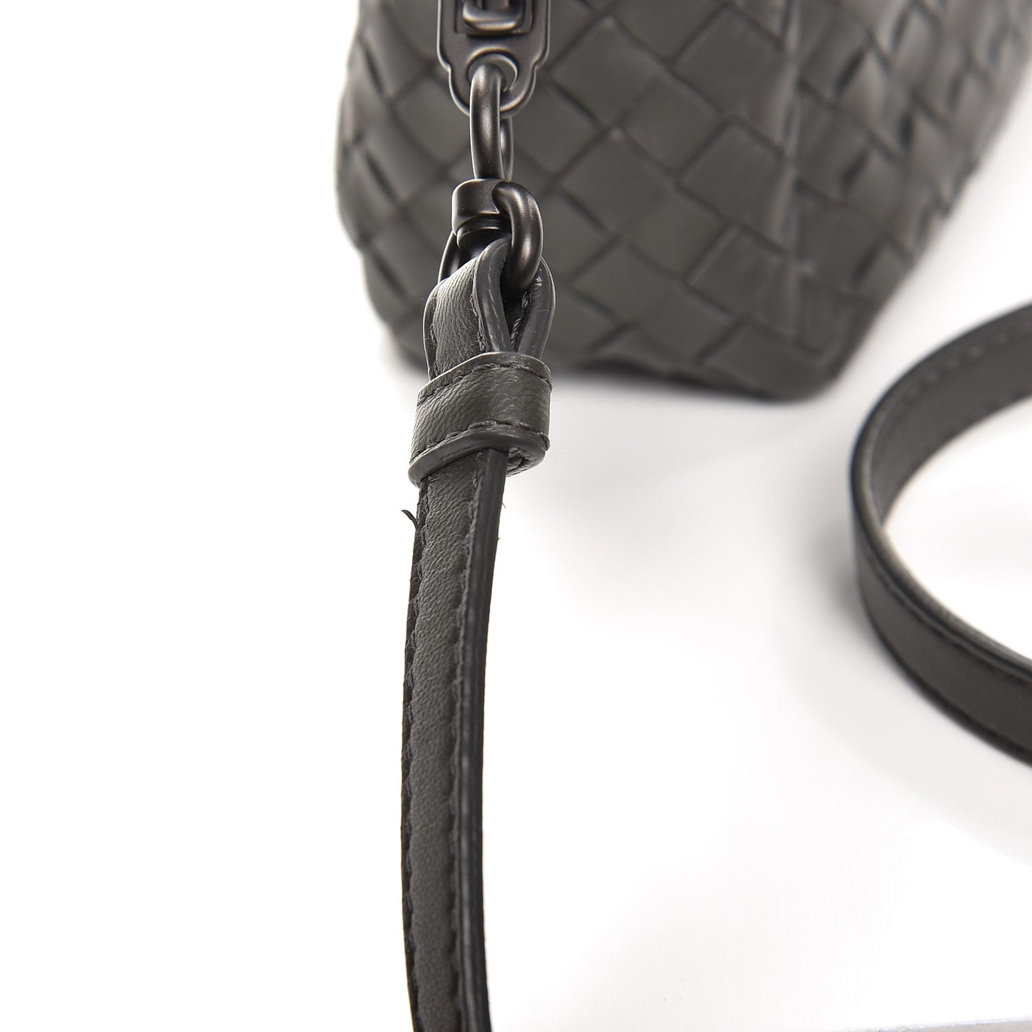Nappa Intrecciato Small Camera Bag New Light Grey
