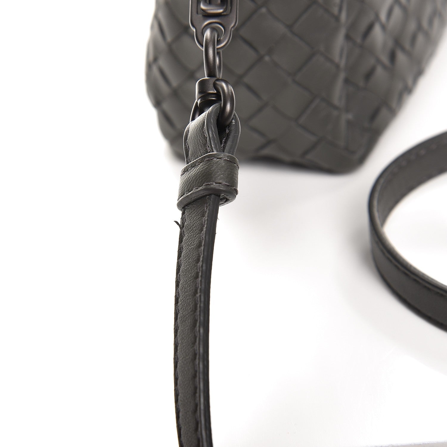 Bottega Veneta Nappa Intrecciato Small Camera Bag New Light Grey 9 of 10