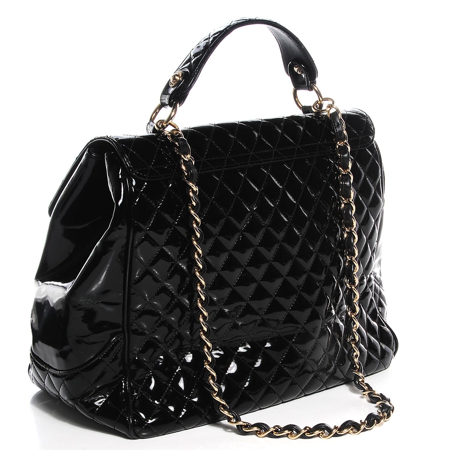 Chanel Glazed Calfskin Quilted Large Mademoiselle Flap Black 3 of 8