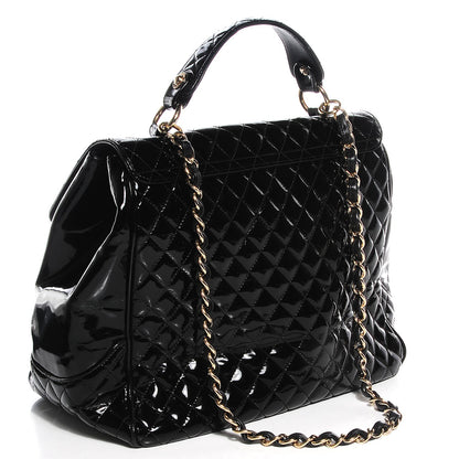 Chanel Glazed Calfskin Quilted Large Mademoiselle Flap Black 3 of 8