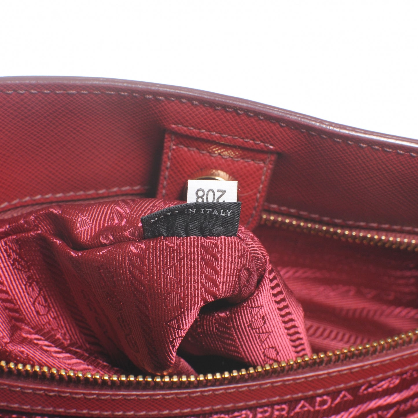 Saffiano Lux Medium Tote Rubino