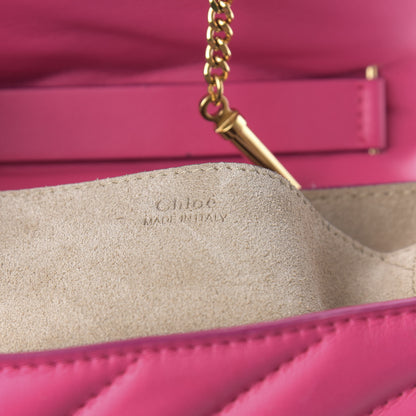 Chloe Calfskin Quilted Mini Drew Bijou Shoulder Bag Fuchsia Rose 6 of 9
