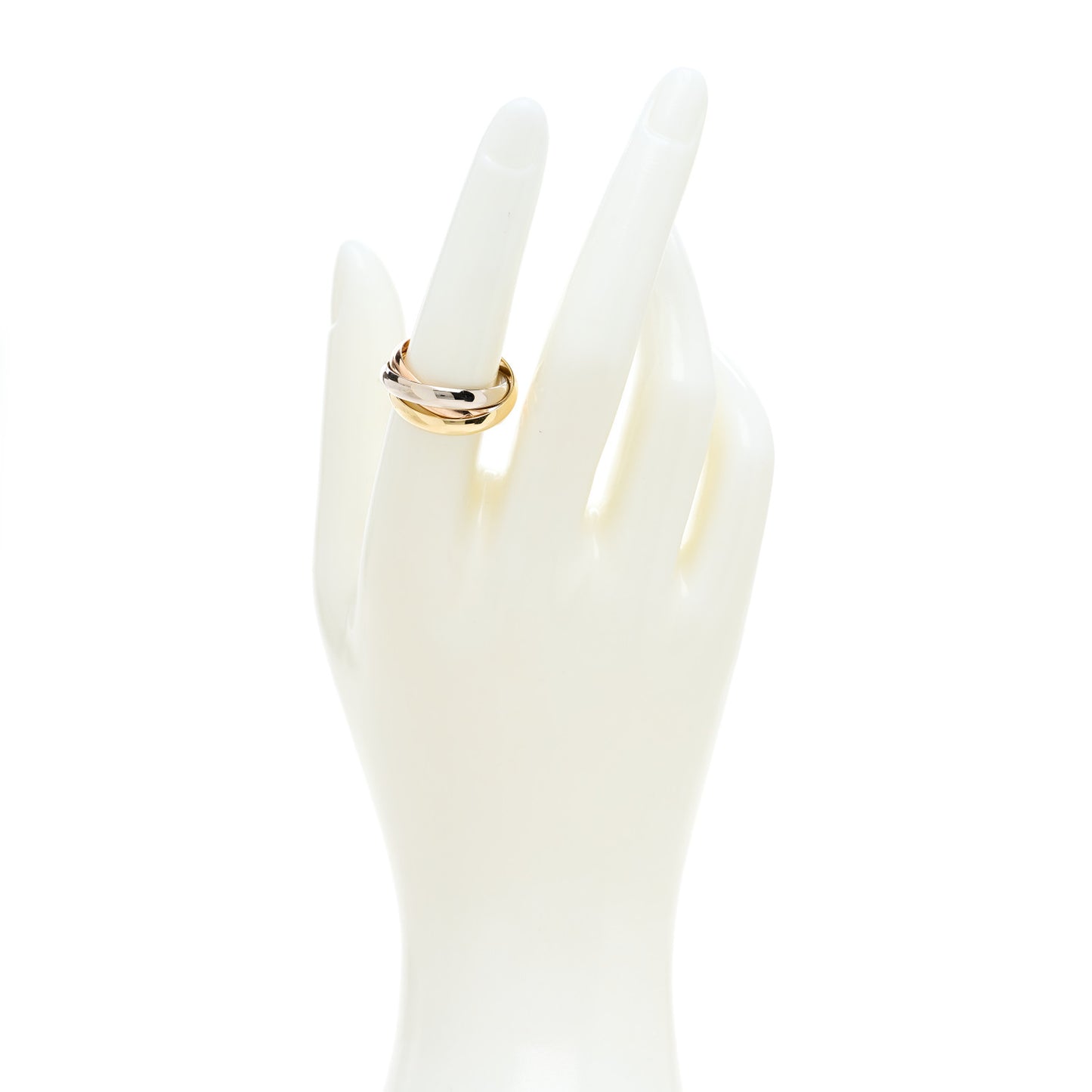 18K Pink Yellow White Gold Classic Trinity Ring 55 7.25