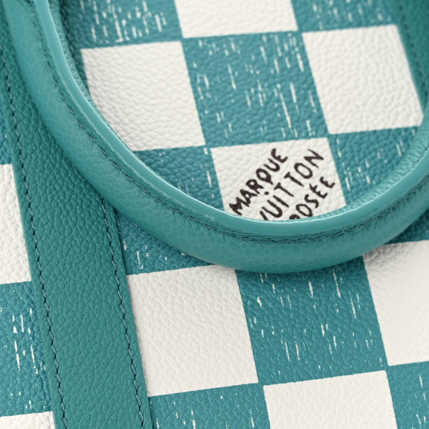 Louis Vuitton Calfskin Damier Keepall Bandouliere 45 Teal 11 of 11