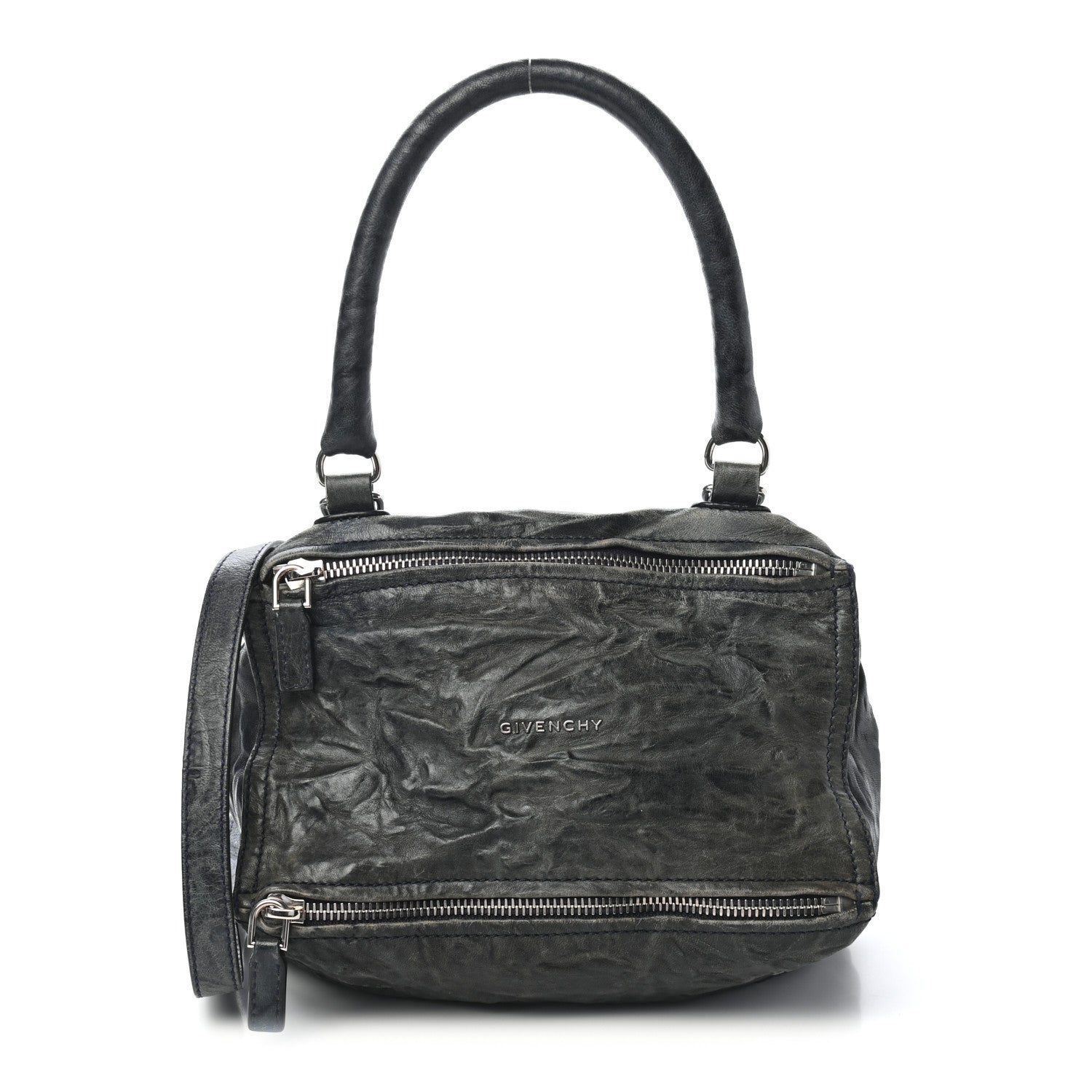 Givenchy Tumbled Sheepskin Small Pandora Navy 1 of 10