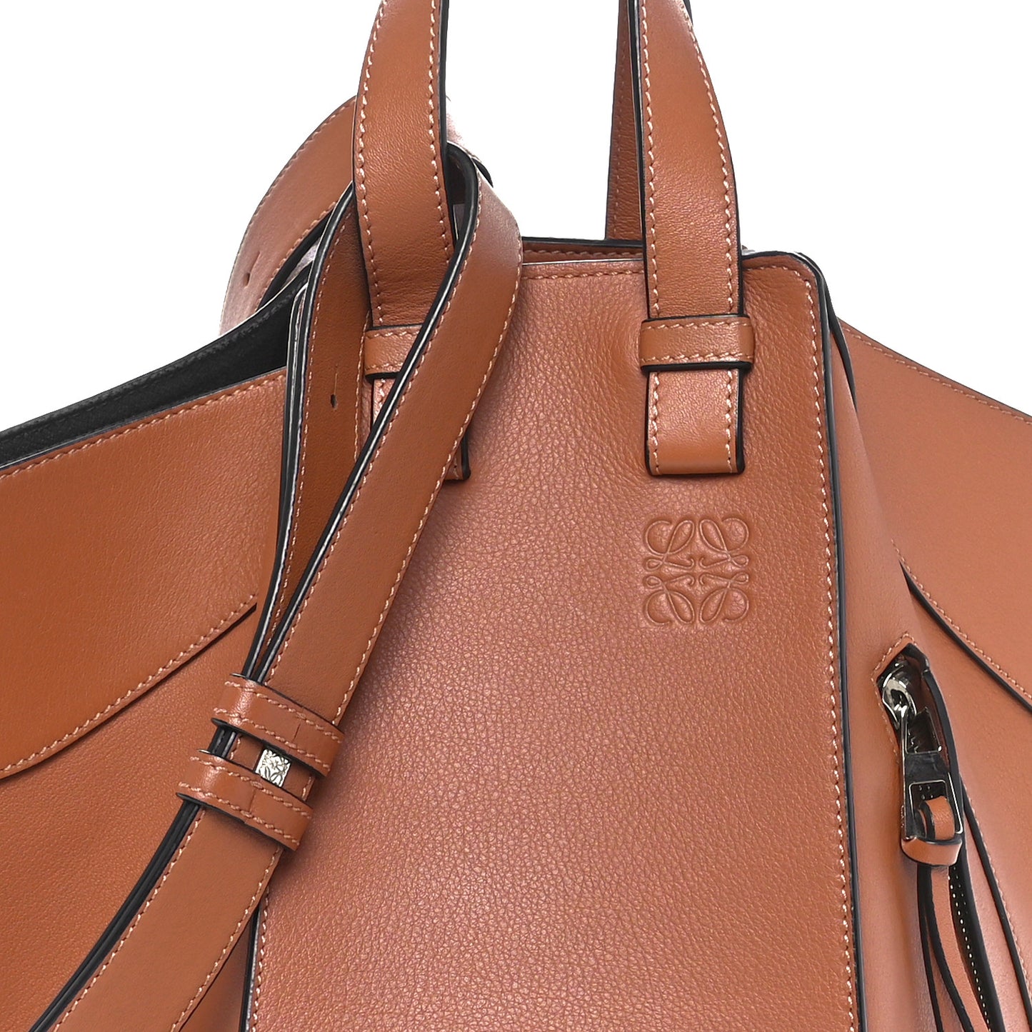 Calfskin Small Hammock Shoulder Bag Tan